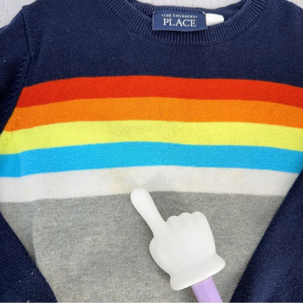 Children’s Place 2pc Sweater Bundle Emoji Rainbow Boys 3T‎
